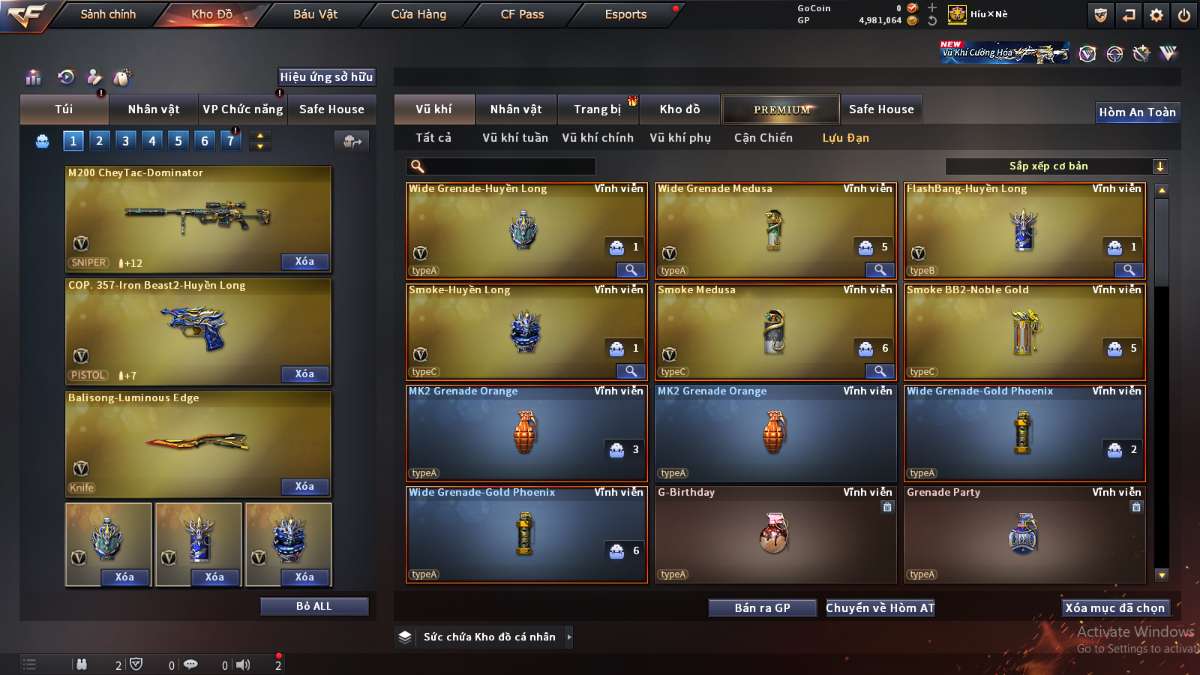 shop acc cf uy tin gia re